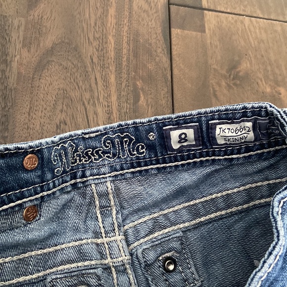 MISS ME size 8 Girl's Skinny jeans beautiful embellished rear pockets 💕 - Picture 8 of 17